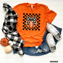 Load image into Gallery viewer, Checkered Pumpkin Tee
