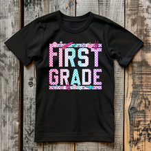 Load image into Gallery viewer, Pastel Checkered Grade Level Tee
