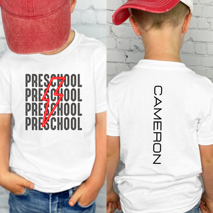 Red Bolt Back to School Custom Tee