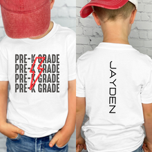 Load image into Gallery viewer, Red Bolt Back to School Custom Tee
