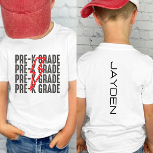 Red Bolt Back to School Custom Tee