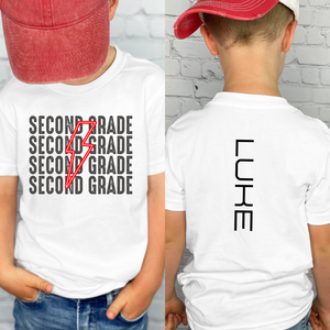 Red Bolt Back to School Custom Tee