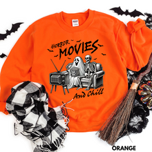 Load image into Gallery viewer, Horror Movies and Chill Crewneck
