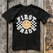 Load image into Gallery viewer, Checkered Smiley Grade Level Tee
