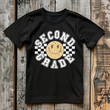 Load image into Gallery viewer, Checkered Smiley Grade Level Tee
