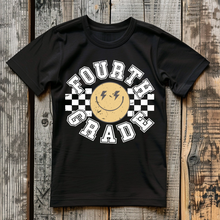 Load image into Gallery viewer, Checkered Smiley Grade Level Tee
