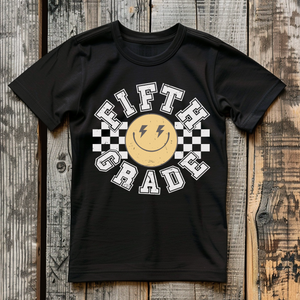 Checkered Smiley Grade Level Tee