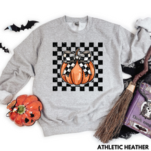 Load image into Gallery viewer, Checkered Pumpkin Crewneck
