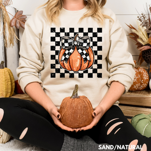 Checkered Pumpkin Crewneck