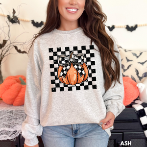 Checkered Pumpkin Crewneck