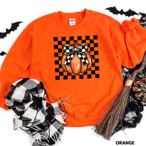 Checkered Pumpkin Crewneck