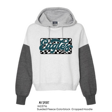 Load image into Gallery viewer, Retro Eagles Checkered Crop Hoodie
